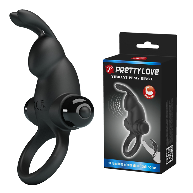 Pretty Love Vibrant Penis Ring 1 Black BI 210204